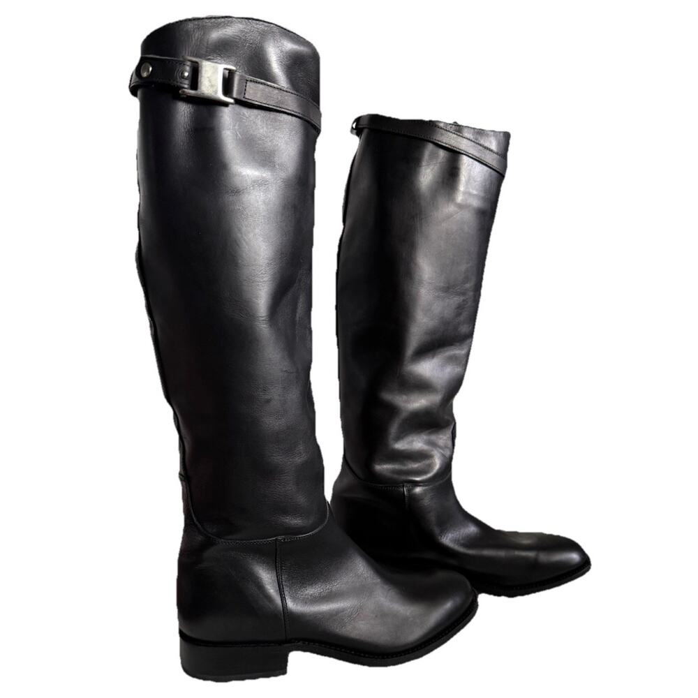 Tony Mora Tall Riding Boots Black Leather Size EU 38 US 7.5 | NIB Never Worn